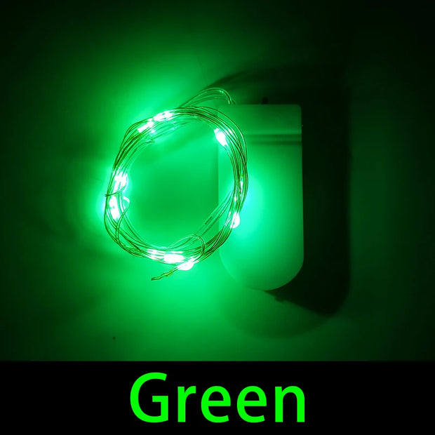 Mini LED String light 2M Silver Wire Fairy Lights for Garland Home Christmas Wedding Party Decoration Powered by CR2032 Battery