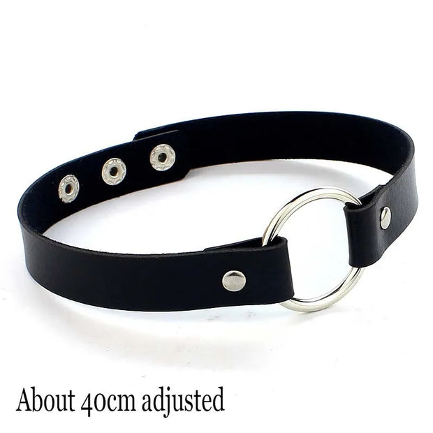 New Sexy Harajuku PU Leather Chain Heart Pendant Necklaces Women Men Punk Neck Gothic Black Pink Choker Necklace Cool Collar