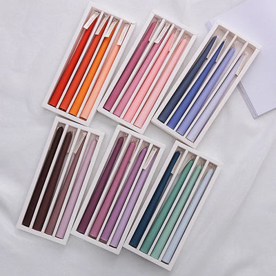 Colored Pillar Candles Christmas Candles Soy Wax Taper Gradient Candles Home Decor for Wedding Party