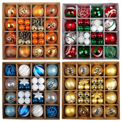 44Pcs 3/6CM Christmas Ball Christmas Tree Decoration Ornaments for Home Decor Halloween New Year Navidad Pendant Ball Accessory