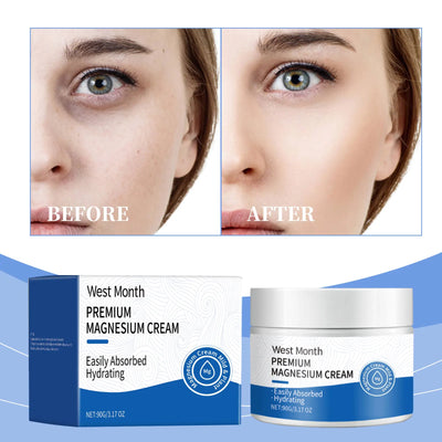 WEST MONTH Premium Magnesium Cream Moisturizing and Refreshing Body Lotion with Lavender Fragrance to Care for Sleep 3.17 OZ