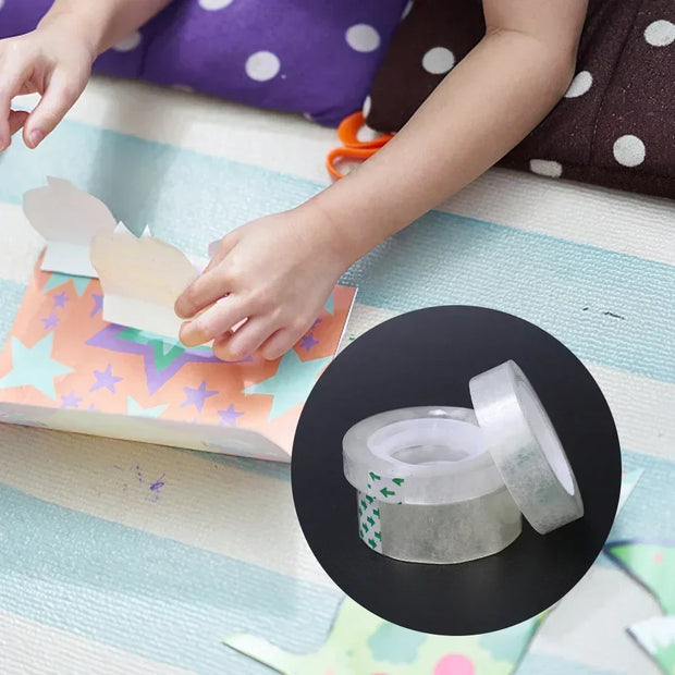 20/5PCS Transparent Tape Office Tape for Home and School 0.8cm 1.2cm 1.8cm Multifuntion High-viscosity Adhesive Tape
