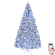 6ft 7ft 8ft Artificial Christmas Tree w/ LED Stand Home Holiday Season Silver