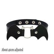 New Sexy Harajuku PU Leather Chain Heart Pendant Necklaces Women Men Punk Neck Gothic Black Pink Choker Necklace Cool Collar
