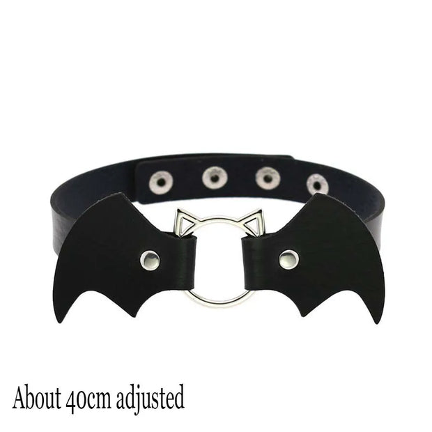 New Sexy Harajuku PU Leather Chain Heart Pendant Necklaces Women Men Punk Neck Gothic Black Pink Choker Necklace Cool Collar