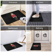 Nutcracker Doll Floor Door Kitchen Bath Mats Anti-Slip Indoor Christmas Soldier Toy Doormat Garage Entrance Rug Carpet Footpad