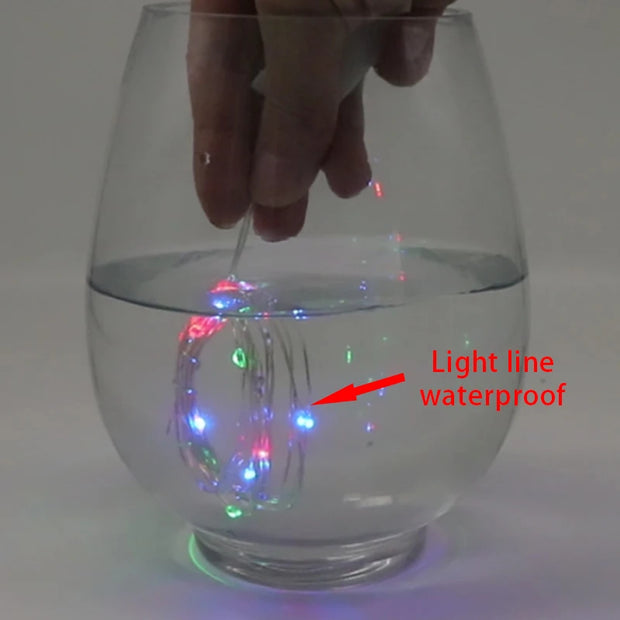 Mini LED String light 2M Silver Wire Fairy Lights for Garland Home Christmas Wedding Party Decoration Powered by CR2032 Battery