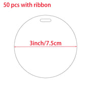 Christmas Tree Ornaments Blanks Clear Round Acrylic Flat Disc DIY Crafts for Christmas Winter New Year Party Hanging Decorations