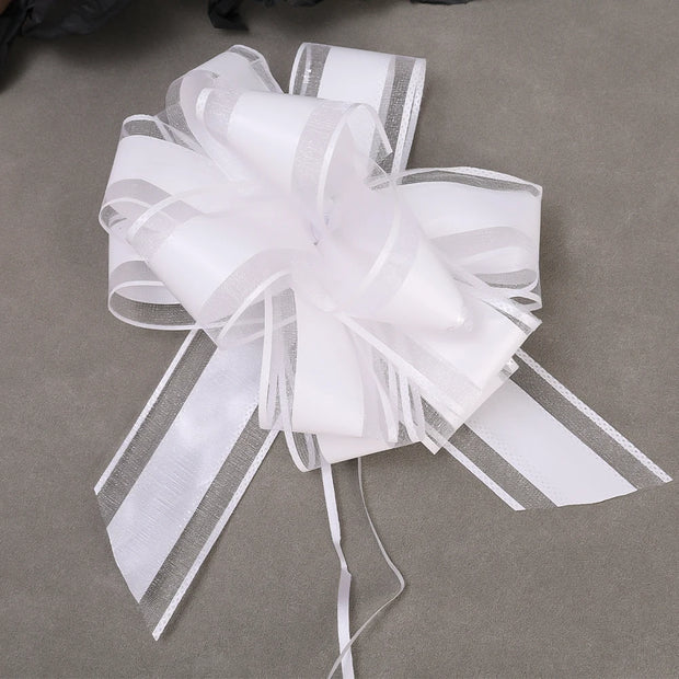 10/1PCS Pull Bow Gift Ribbons Flower Wrappers For Wedding Events Adornment Birthday Christmas Party Car Decor Gifts Box Bows