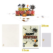 Merry Christmas Cards Christmas Tree Winter Gift Pop-Up Cards Christmas Decoration  Stickers Laser Cut New Year Greeting Cards