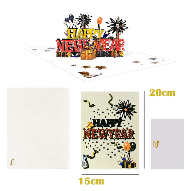 Merry Christmas Cards Christmas Tree Winter Gift Pop-Up Cards Christmas Decoration  Stickers Laser Cut New Year Greeting Cards