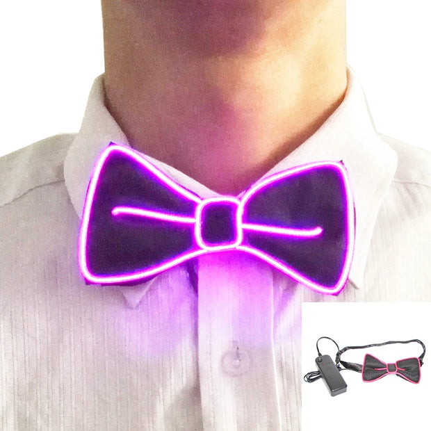 Halloween Christmas Anime Accessory Decorative Headwear Luminous LED Headband Glow Bow Ties Girls Women Cute Gift Headband