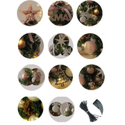 Light Up Small Artificial Christmas Tree, Decorated with Ornament for Home, Festive Ornament Durable and non-toxic PVC