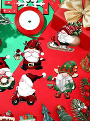 24pcs wooden decorations for Santa Claus, Halloween, Christmas, Christmas tree decoration, home, yard, Christmas, party ornament