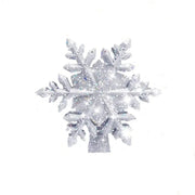 Christmas Tree Topper Lighted Snowflake Tree Topper Rotating LED Snowflake Projector 3D Glitter Projector for Xmas Tree Decor
