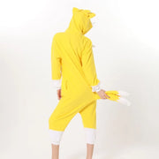 Anime Jumpsuit Cartoon Sleepwear Shadow Hedgehog Pajama Party Halloween Performance Suit Blue Home Wear Hooded Cosplay Costumes