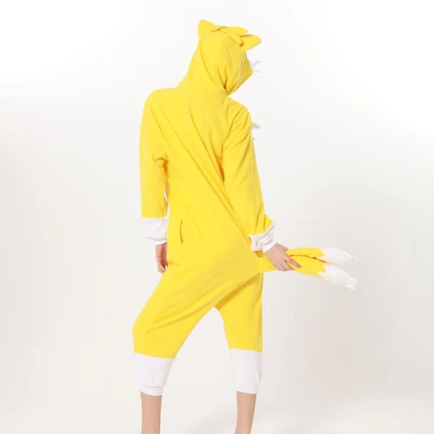Anime Jumpsuit Cartoon Sleepwear Shadow Hedgehog Pajama Party Halloween Performance Suit Blue Home Wear Hooded Cosplay Costumes
