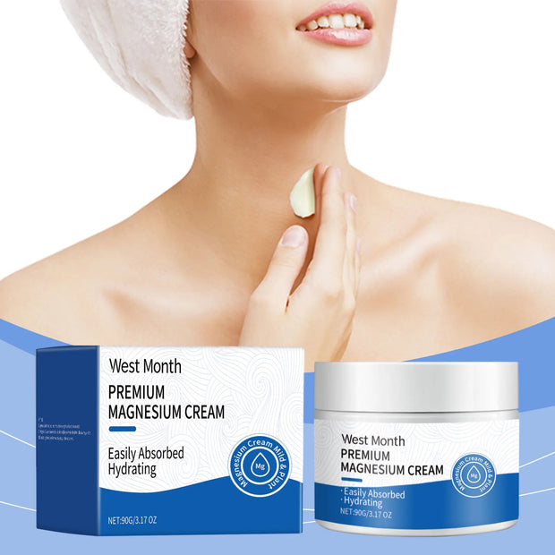 WEST MONTH Premium Magnesium Cream Moisturizing and Refreshing Body Lotion with Lavender Fragrance to Care for Sleep 3.17 OZ