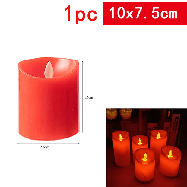 Red Flameless Shake Led Candles Light Swing light Led Battery Power Candles Lamp Electronic Led Lamp Halloween Home Decor