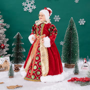 Christmas Tree Decor Sequin Mrs Claus Figurines Home Decoration Christmas Holiday Collection 48CM Standing Grandma Santa Claus