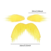 Eyebrows Kits Cosplay Props Decoration Fake Mustache Set Facial Hair for Club Activities Masquerade Costume Party Halloween Male