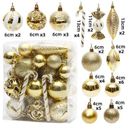 29/36/40pcs Champagne Special-shaped Christmas Ball Ornaments Christmas Tree Party Decoration New Year Christmas Spheres Pendant