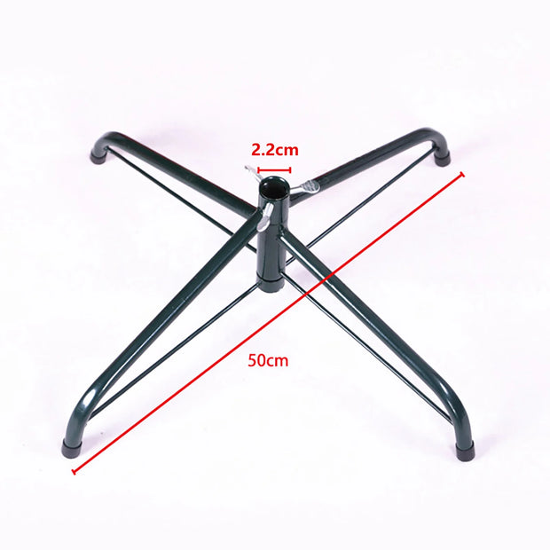 Foldable Christmas Tree Stand Iron Flagpoles Base Mount Brackets with Thumb Screw Christmas Tree Fixing Tools Accessories