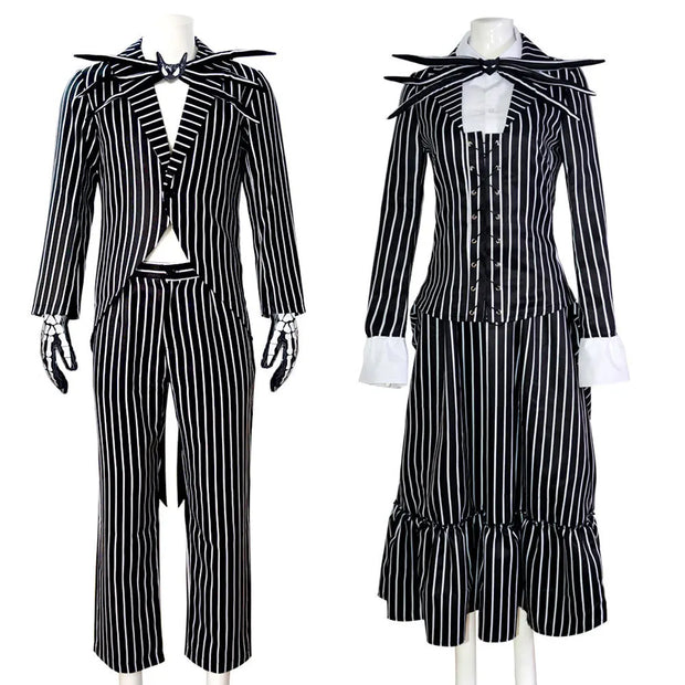 The Nightmare Before Christmas Cosplay Costume Jack Skellington Cosplay Jack Mask Uniform Clothes Suit Halloween Xmas Costumes
