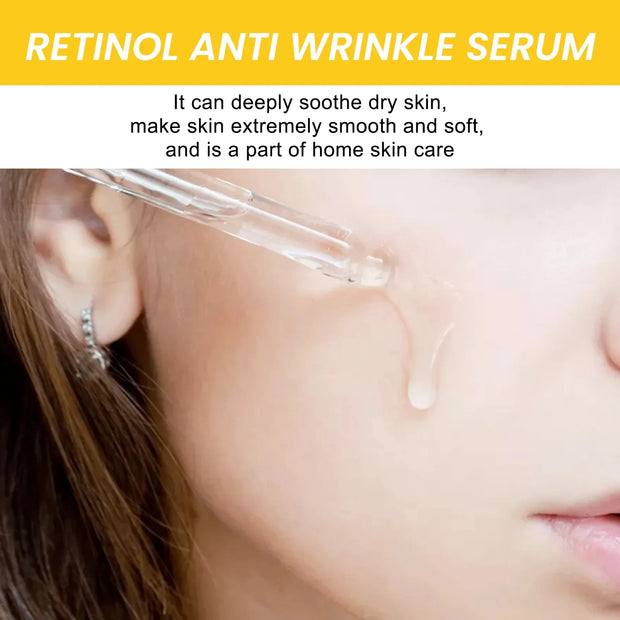 Retinol Anti Aging Remove Wrinkle Serum Lifting Brighten Face Skin Fade Eye Fine Lines Moisturizing Firming Facial Essence 30ml