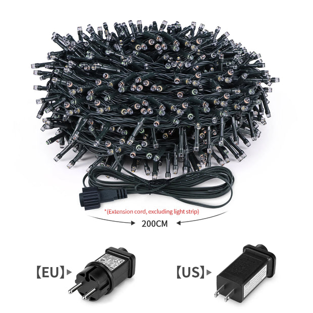 1/2/3Pcs LED String Light 10M/20M/30M Christmas Tree Fairy Outdoor Festoon 220V EU Plug/110V US Plug,Party Decor Lamp CW/WW/RGB