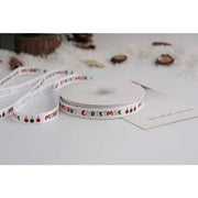 New 10/15/25mm 15 Meters Christmas Ribbon Printed Grosgrain Ribbon Tape For Handmade Design Christmas Decoration Gift Packing