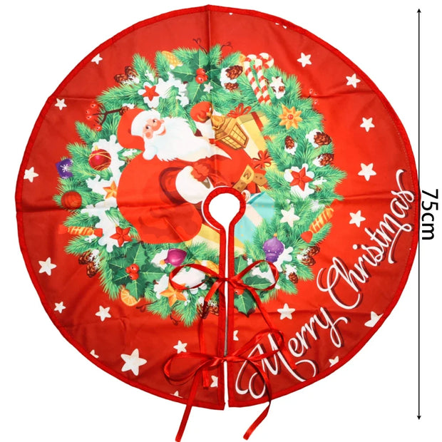Christmas Tree Skirt Classic Christmas Tree Carpet Base Mat Xmas Trees Skirts Base Cover Home Indoor Party New Year Decorations