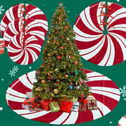 Christmas Tree Skirt Xmas Tree Mat Plush Trees Skirts Flowers Surround Bottom Carpet Base Round Cover Rug New Year Party Decor