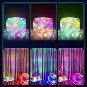 15M RGB Christmas Tree Decoration Light String Outdoor Garden Garland USB Bluetooth APP Fairy Lights Strings Holidays