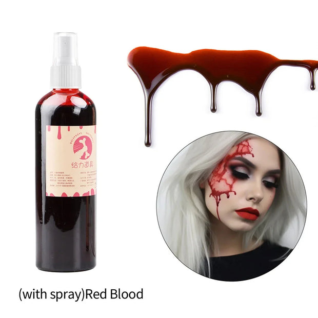 30/50/150ml Halloween Emulation Fake Props Makeup Blood 200ml Blood Whole Cosplay Prank Props Makeup Person Plasma Fake