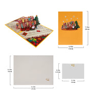 Pop Up Christmas Card, 3D Holidays Greeting Cards, New Year Card