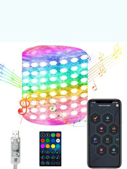 Christmas Outdoor Light Fantasy Colors Garland USB 5V WS2812B LED Fairy Tale Light String Wedding Party and Holiday Light