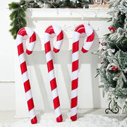 3pcs 35 Inch Inflatable Christmas Candy Cane for Indoor Outdoor Holiday Yard Decorations Festive Xmas Decorations Gift Party Fa