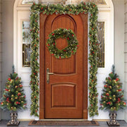 Christmas Decoration Rattan Front Door Hanging Red Berry Branch Fashion Diy Wreath Party Decoration Home Wall Door