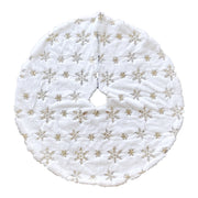 78/90Cm Christmas Tree Skirt White Plush Christmas Tree Foot Carpet Snowflake Faux Fur Christmas Tree Base Cover Decoration Home