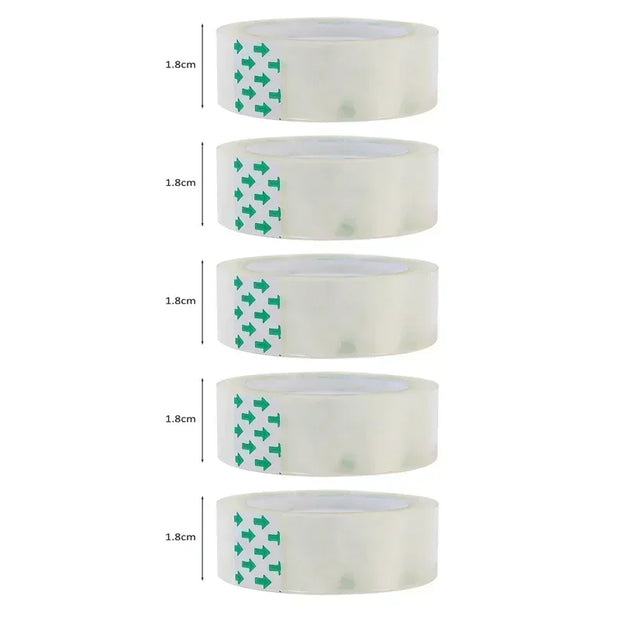 10/5/1 Rolls Premium Transparent Tape 0.8cm 1.2cm 1.8cm Multifuntion High-viscosity Adhesive Tape for Gift Wrapping Packing