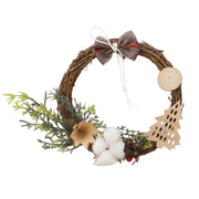 Christmas Hanging Decorations Versatile PVC Door Decor Wreaths Bow/Berry/Santa/Reindeer Artificial Wreaths Home New Years Gifts