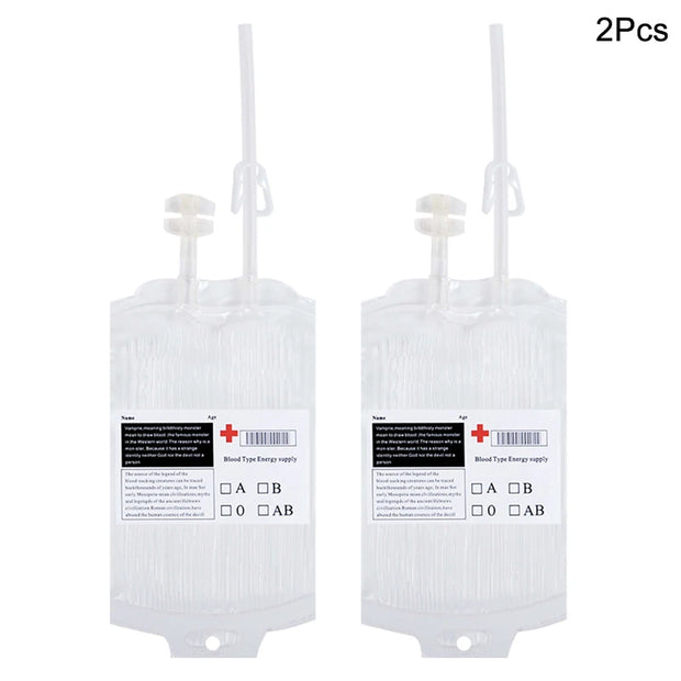 400ml Halloween Blood Bags Alcohol Juice Drinking Bag Halloween Birthday Party Decoration Vampire Cosplay Supplies Horror Props