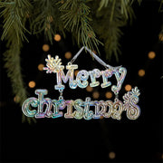 Transparent Christmas Hanging Decoration Snowflake Candy Star Crown Christmas Tree Ornament Acrylic Shopwindow