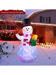 Christmas Decor Inflatable Model Santa Snowman Built-in LED Lights Xmas Party Indoor Outdoor Party & Holiday DIY Decorations