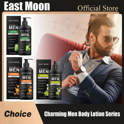 East Moon Men's Body Lotion Series Moisturize Dry Improve Sagging Oil Control Lasting Fragrance Brighten Skin Nourishing Creams
