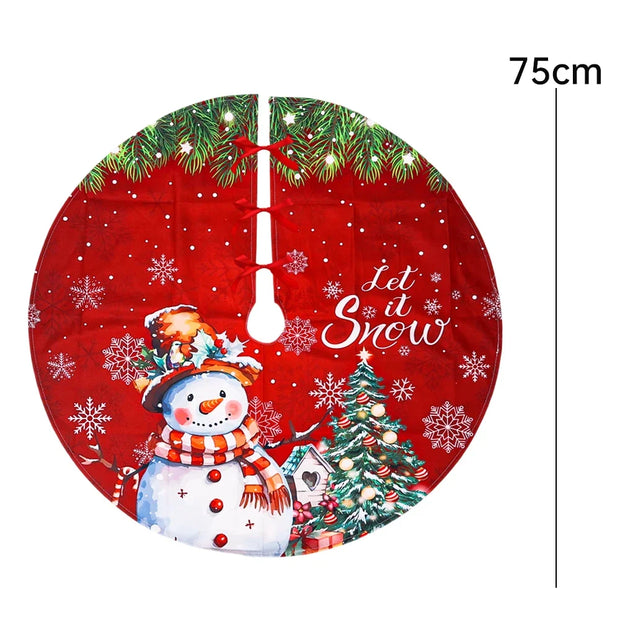 Christmas Tree Skirt Classic Christmas Tree Carpet Base Mat Xmas Trees Skirts Base Cover Home Indoor Party New Year Decorations