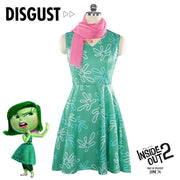 Inside Out Disgust Joy Cosplay Costume Women Dress Uniform Suit Halloween Carnival Party Role Play Full Set for Adult Kids Cos