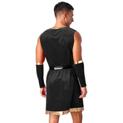 Mens Roman Spartan Gladiator Warrior Costume Ancient Greek Mythology God Toga Fancy Dress Up Halloween Cosplay Costumes