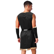 Mens Roman Spartan Gladiator Warrior Costume Ancient Greek Mythology God Toga Fancy Dress Up Halloween Cosplay Costumes